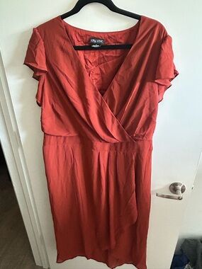 City Chic M(18)  Wrap-Front Women's Dress